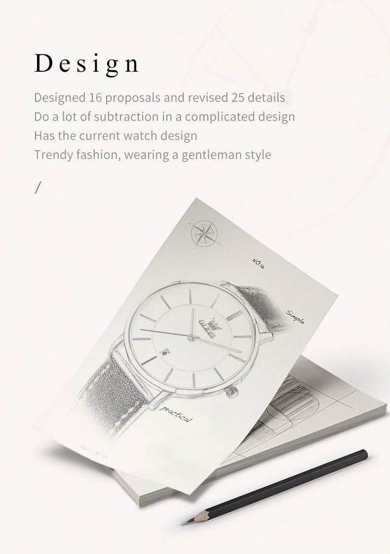 OLEVS 5869 Original Brand Fashion Men's Watch Simplicity Dial Trendy Quartz Watch Waterproof Date Milanese Mesh Belt  Wristwatch