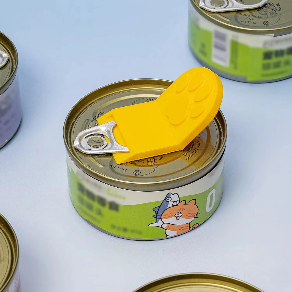 3D Printed Creative Cat Paw Shaped Pet Food Can Opener, Multifunctional Portable Cat Food Can Opener, Safe and Easy to Grip
