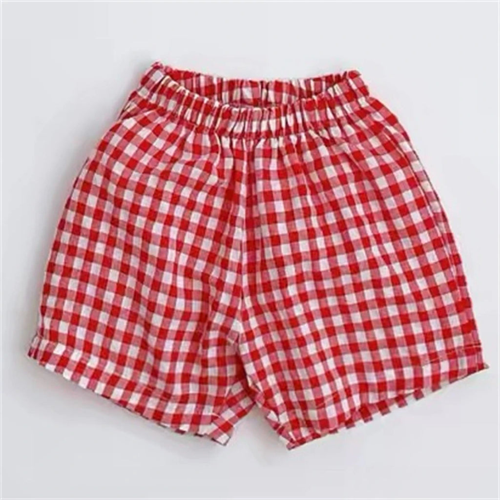 Fashion Plaid Shorts 2026 Summer Shorts For Boys And Girls Loose Casual All-match Shorts Toddler New Trendy Clothes Thin Pants