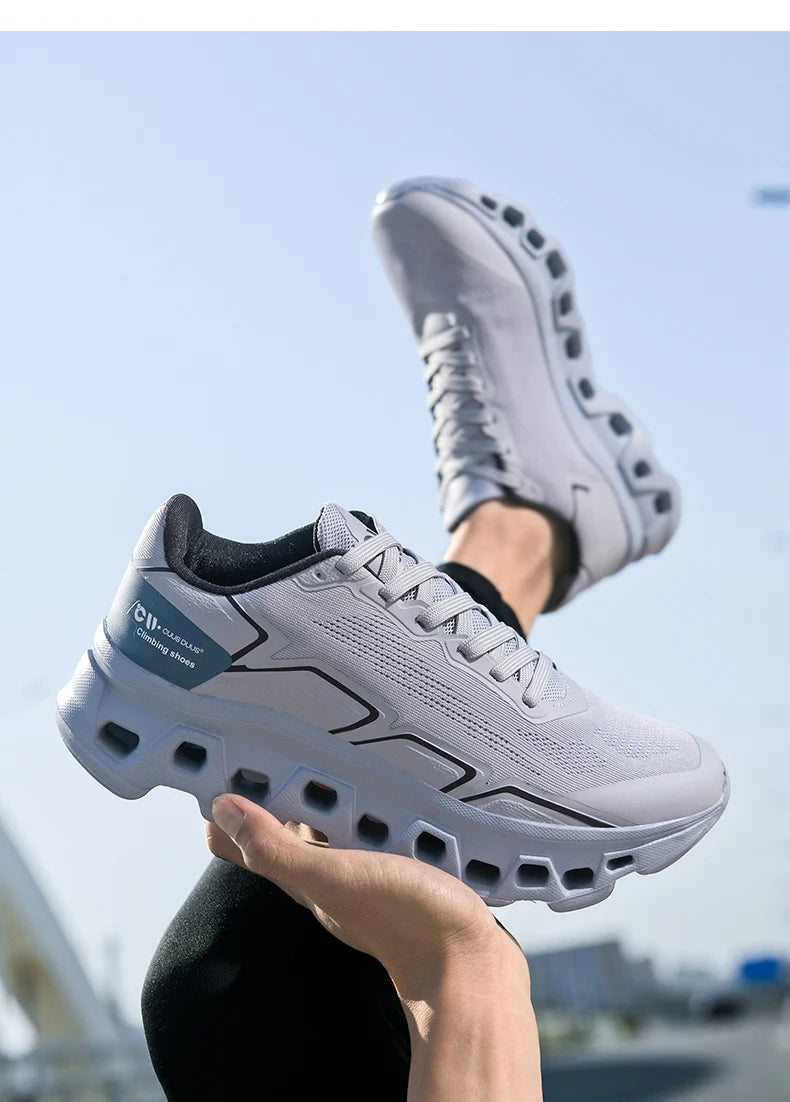 Men's Running Shoes Jogging Breathable Mesh Cushioning Non-Slip Outdoor Luxury Shoes Couple Trainer Race Sneakers Off-road Shoes