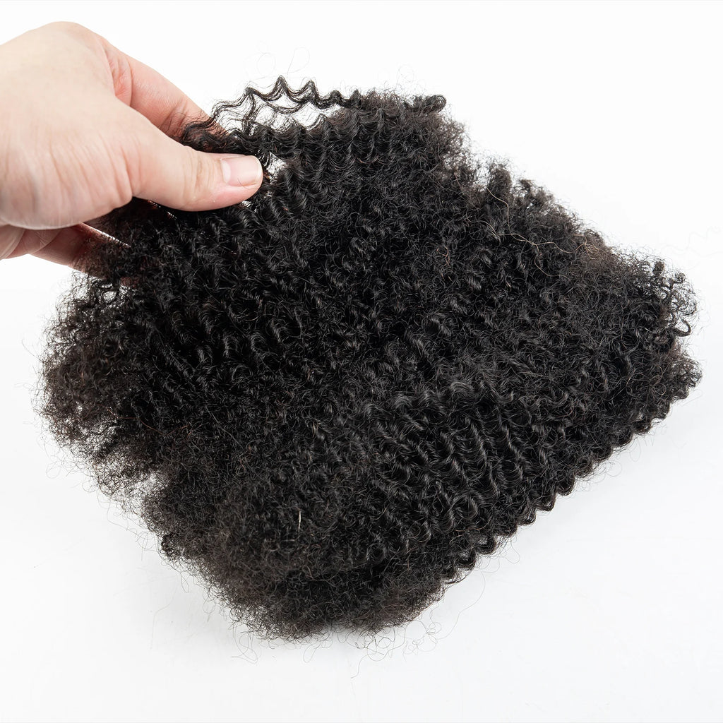 10-16Inch Natural 4C Afro Kinky Curly Bulk Human Hair Extensions No Weft Brazilian Remy Bulk for Locs Braiding Hair