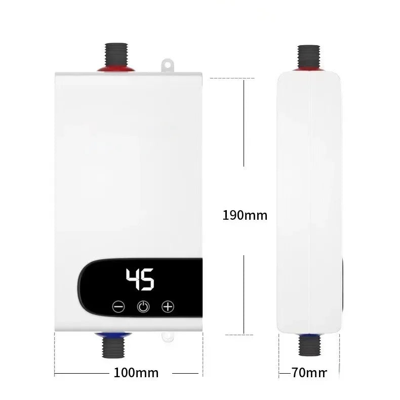 Instant Water Heater 220V5500W Portable Electric Heaters for Bathroom Hot Water Shower and Home Kitchen Heating