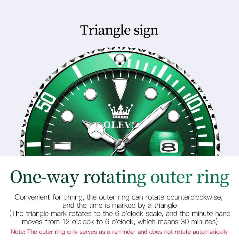 OLEVS New Man Watch Luxury Top Brand One-Way Rotating Outer Ring Design Quartz Watch for Men Auto Date Waterproof Wrist Watches