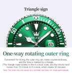 OLEVS New Man Watch Luxury Top Brand One-Way Rotating Outer Ring Design Quartz Watch for Men Auto Date Waterproof Wrist Watches
