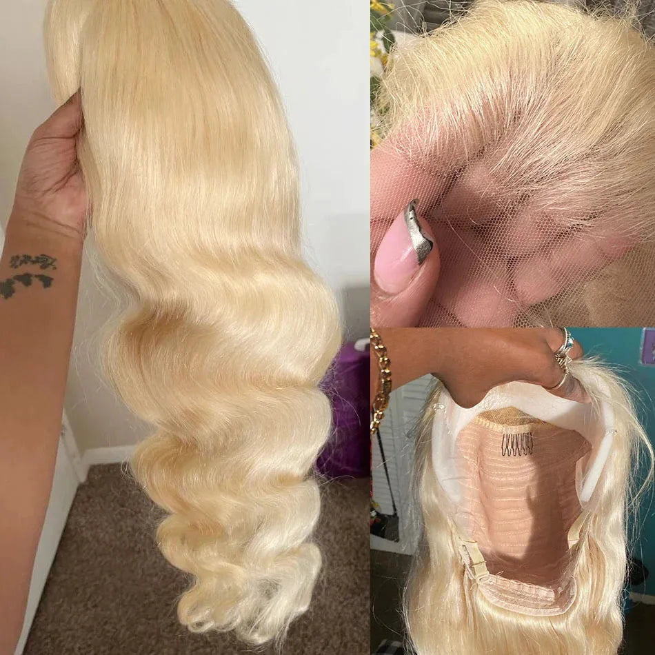 36 40 Inch 613 Honey Blonde Body Wave 250 Density 13x6 HD Lace Front Human Hair Wigs 13x4 HD Lace Frontal Wig for black women
