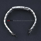 Curved End Watchband Men Women Metal Bracelets 20mm 22mm Stainless Steel Sport Strap Universal Replacement Wristband Accessories