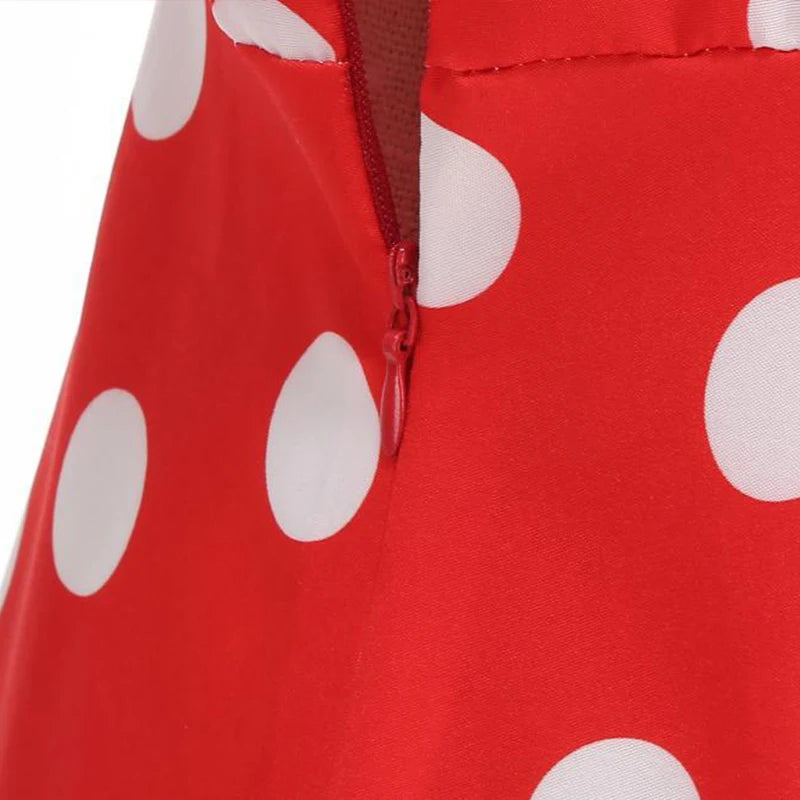Polka Dot 50s 60s Vintage Dress Women Elegant Belted Robe Women Retro Rockabilly Prom Wedding Party Princess Dress