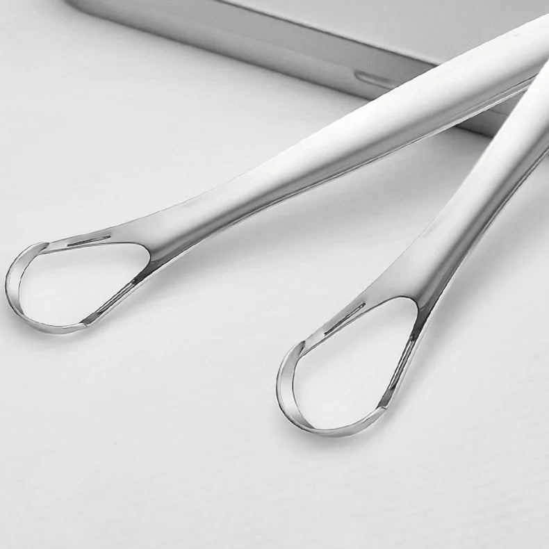Stainless Steel Tongue 1pc Scraper Tongue Coating Cleaner TongueCoating Brush Cleaning Tongue Coating Removing Bad Breath OralCa