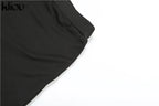 kliou Casual Women 2 Piece Set Classic Tracksuits Solid Long Sleeve Zip-up Hood Tops+Slim Elastic Pants Sporty Concise Outfits