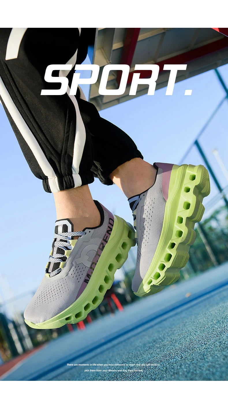 2025Male Cushioning Sneakers NonSlip Casual Sports Shoes Lightweight Men's Walking Running Shoes Hhollow Design Large Size 39-45
