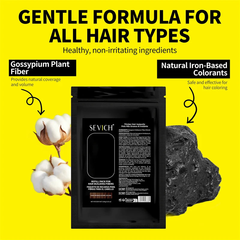 100g Hair Fibers Powder Keratin Hair Building Fiber Instant Hair Loss Conceal Fiber Refill Bag Extension Care Styling Powder