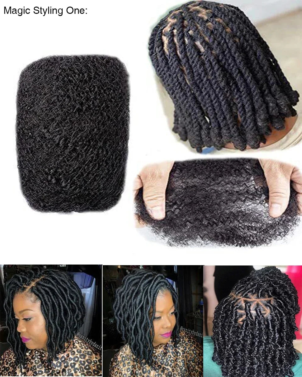 QVR Afro Kinky Bulk Hair No Attachment 50g Afro Curly Bulk 100% Human Hair Unprocessed Virgin Remy Braiding Hair for Dreadlocks