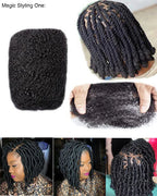 QVR Afro Kinky Bulk Hair No Attachment 50g Afro Curly Bulk 100% Human Hair Unprocessed Virgin Remy Braiding Hair for Dreadlocks