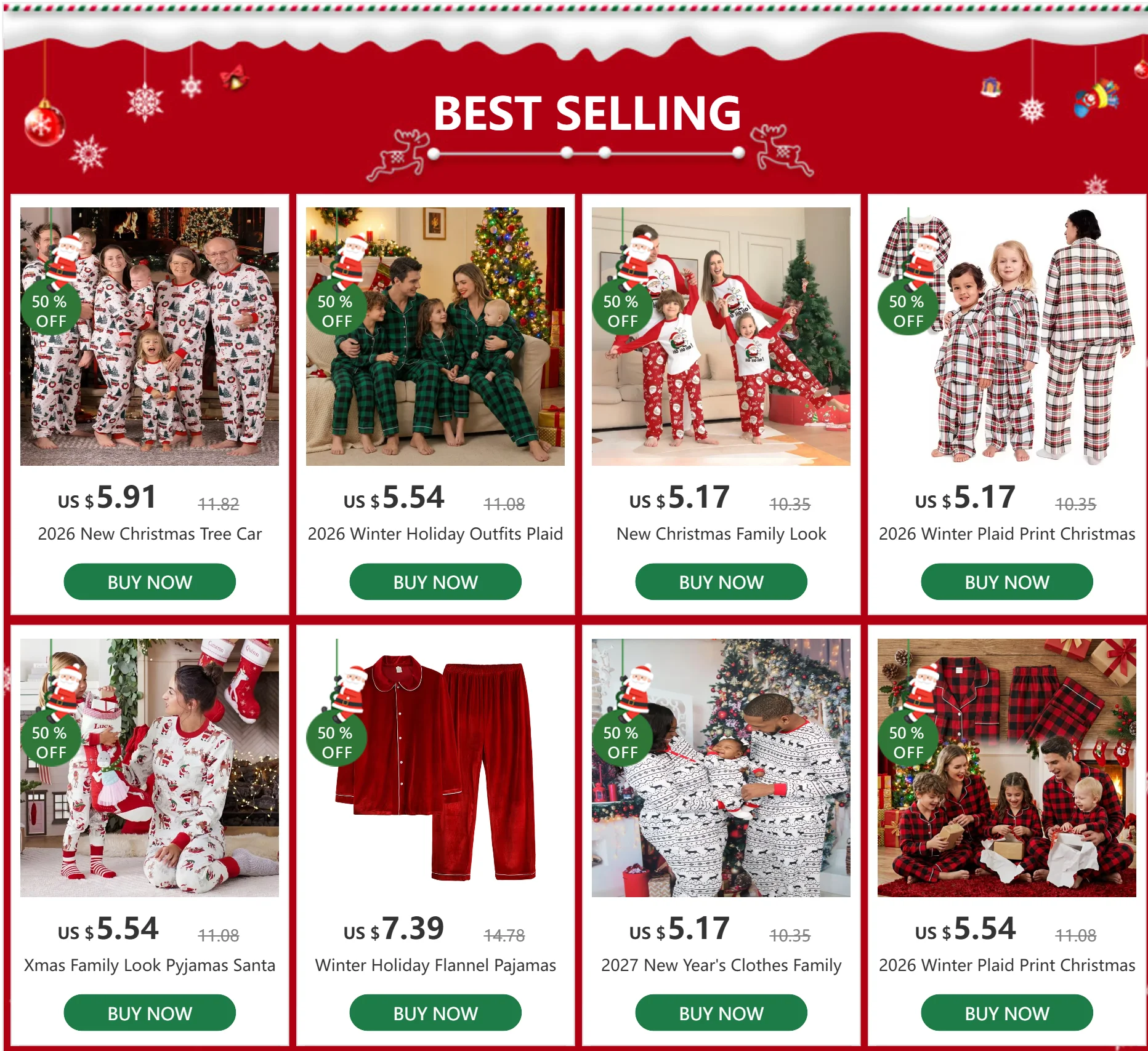 Merry Christmas Kids Pure Cotton Pajamas Set Plaid Print Turn-down Collar Button Shirt Trousers 2 Pieces Suit Homewear Xmas Look