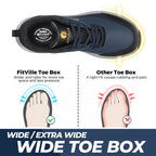 FitVille Extra Wide Hiking Shoes Waterproof Outdoor Non-slip Trail Climbing Shoes for Men Work Casual Sneakers Breathable