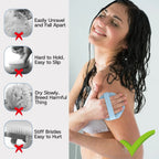 Bath Soft Silicone Back Brush Bath Shower Sponge Scrubbing Brush with Handle Exfoliating Scrub Skin Massager Exfoliating Brushes