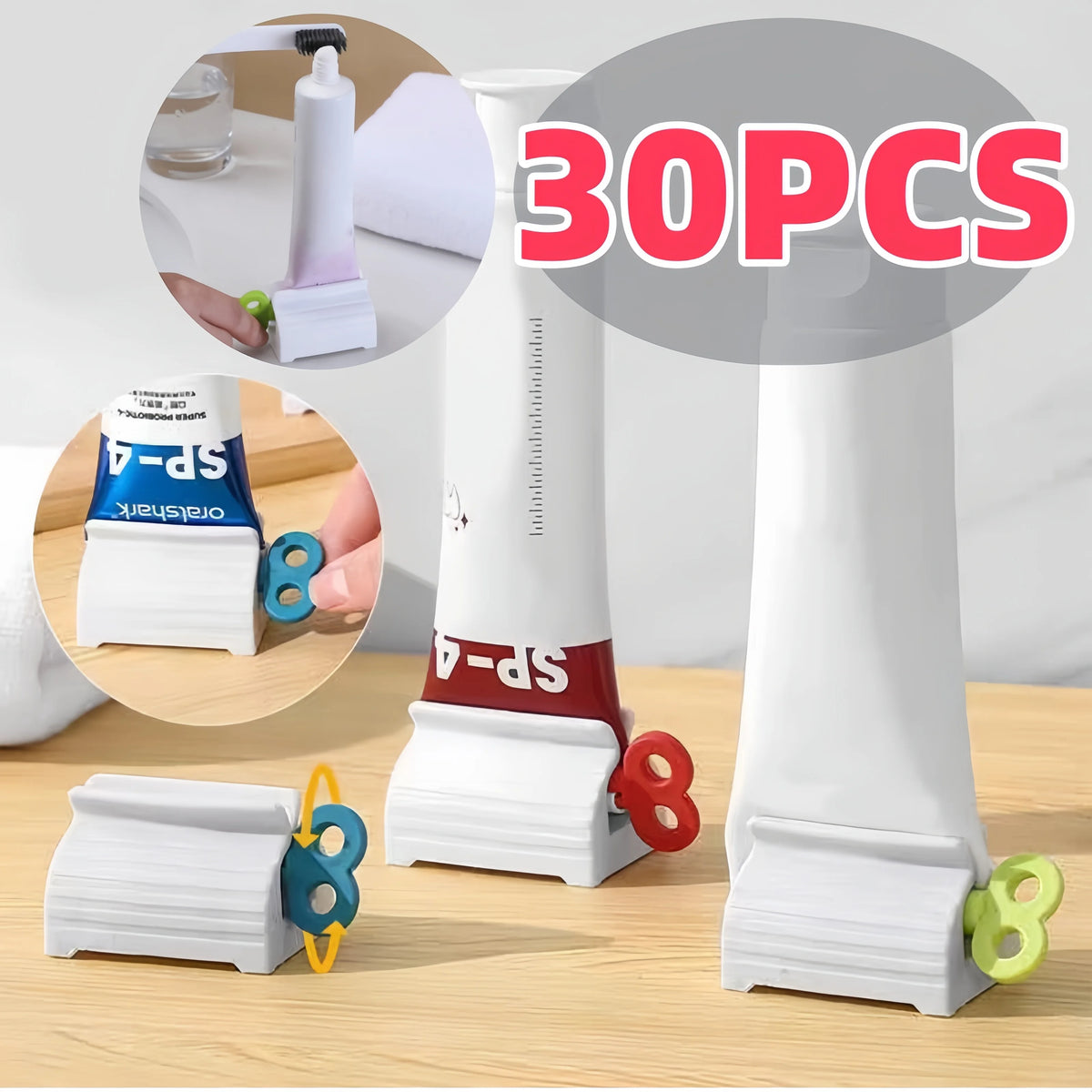 Toothpaste Squeezers Holder Simple Manual Rotation Squeezing Facial Cleanser Squeezer Holder Multi Functional Squeeze Tools