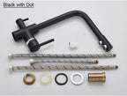 Chrome Purified Water Kitchen Faucet Pure Water Filter Deck Mounted Faucet Crane Dual Handles Hot Cold Water Mixer Taps