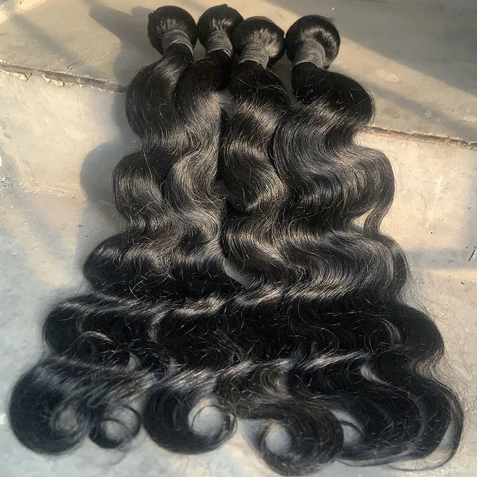30 40 Long Body Wave Bundles Human Hair 8-40 Inch Brazilian Raw Unprocessed Raw Virgin Human Hair Wavy 2/3/4 Bundles