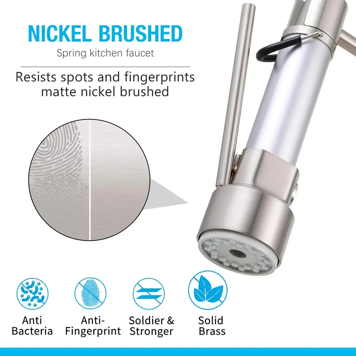 Modern Spring Pull Down Kitchen Faucet, Hot Cold Water Stainless Steel Kitchen Sink Mixer Tap, Single Handle Kitchen Sink Faucet