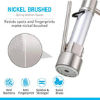 Pull Down Spring Kitchen Faucet, Hot Cold Stainless Steel Kitchen Sink Mixer Tap, Single Handle Hot Cold Spring Kitchen Faucets