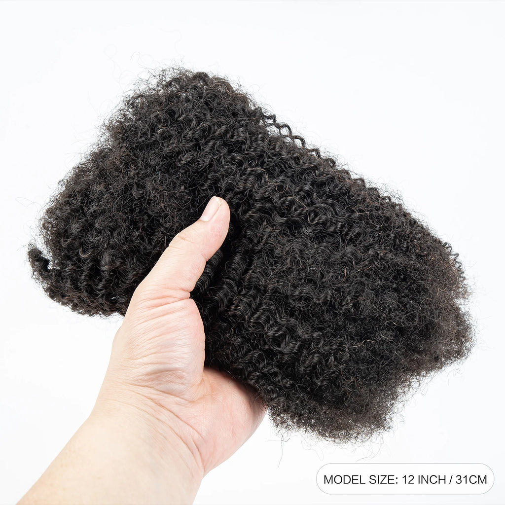 10-16Inch Natural 4C Afro Kinky Curly Bulk Human Hair Extensions No Weft Brazilian Remy Bulk for Locs Braiding Hair