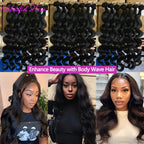30 32 Inch Body Wave Bundles Human Hair 100% Human Hair Bundles 95g Per Bundle Brazilian Weave Bundles 2-4 Days Delivery