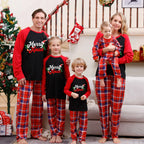 Christmas Family Matching Outfits Mom Dad Kids 2 Pieces Pajamas Set Baby Rompers Casual Loose Sleepwear Xmas Family Look Pyjamas