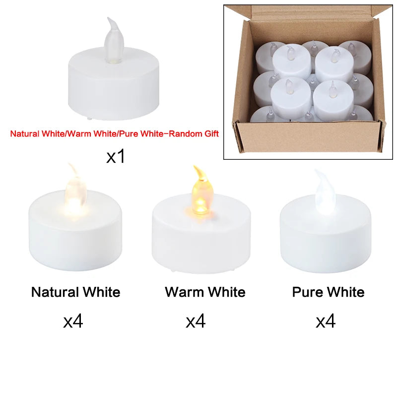 For Bambu Lab LED Flame Tea Light Candle Set 3D Printing Model for Bambulab Creality Elegoo 3D Printer Accessories KC008/KC017
