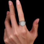 Trendy Hip Hop Rock Men Ring Luxury Gold/Silver Color Full Bling Iced Out Cubic Micro Paved CZ Rings Wedding Party Jewelry Gift
