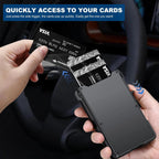 Hot Sale Men's Minimalist Card Holder Carbon Fiber for pop RFID Wallet Anti-theft & Anti-rfid Leather Metal Aluminum Cash Folder