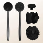 4-in-1 Multifunctional Cleaning Brush Silicone Shower Brush Set with Long Handle Massage Brush Bath Products And Tools
