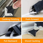5 in 1 Caulking Tool Glass Glue Scraper Sealant Finishing Replacement Tips for Home Improvement Silicone Squeegee Caulk Remover