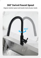 Smart Touch Kitchen Faucets Crane For Sensor Kitchen Water Tap Sink Mixer Rotate Touch Faucet Sensor Water Mixer KH-1015