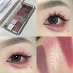Eye Contour Makeup 12color Eyeshadow Palette Soft Matte Grey Pink Eyeshadow High Pigment Wine Red Brown Eye Shadow for Daily Use