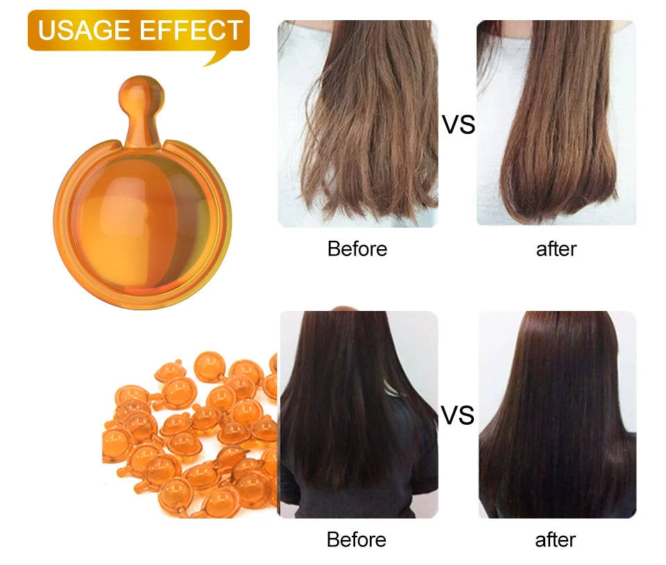 Mix Hair Vitamin Capsule Fast Repairing Maltreated Frizzy Hair Silky Moisturizing Hair Oil  Nourishing Keratin Complex Serum Oil