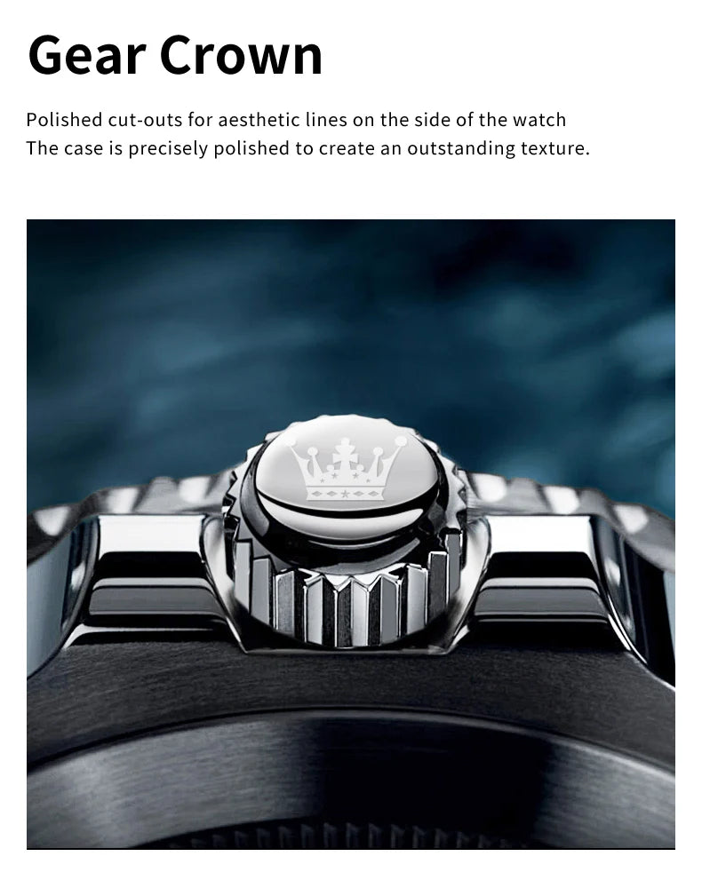 OLEVS 5885 Business Men Watch Diving Quartz Watch Luxury Stainless Steel Waterproof Luminous Automatic Date Men Original Watch