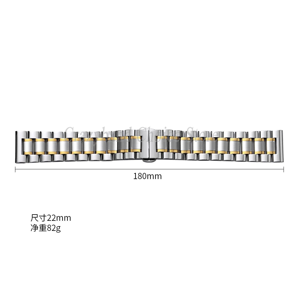 Stainless Steel Band 12mm 14mm 16mm 18mm 20mm 21mm22mm24mm for Seiko for Tissot Watch Strap Metal Replace Men Business WristBelt