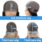 Vietnamese Straight Human Hair Wigs 13x4 Transparent Lace Frontal Wigs Remy Hair Preplucked 230% Density Glueless Wig For Women
