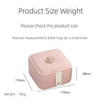 1pcs Double Layer Storage Box For Men And Women Large Capacity Leather Jewelry Box Hardware Latch Travel Portable Flip Lid Palm