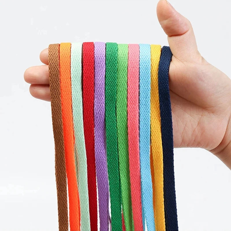 1Pair Flat Shoelaces Classic Shoe Laces Fashion Solid Sports Shoelace length 100/120/140/160/180cm Shoe Accessories