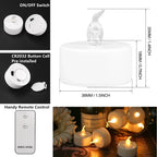 Flameless LED Electronic Candle with Remote Control LED Lighting with Flickering Flame Tea Lights Wedding Party Home Decor