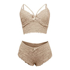 Sexy Adult Plus Size Lingerie Set Women's Push Up Corset And Thong Set Lace Floral Bralette Solid Sexy Underwear Woman LenceríA
