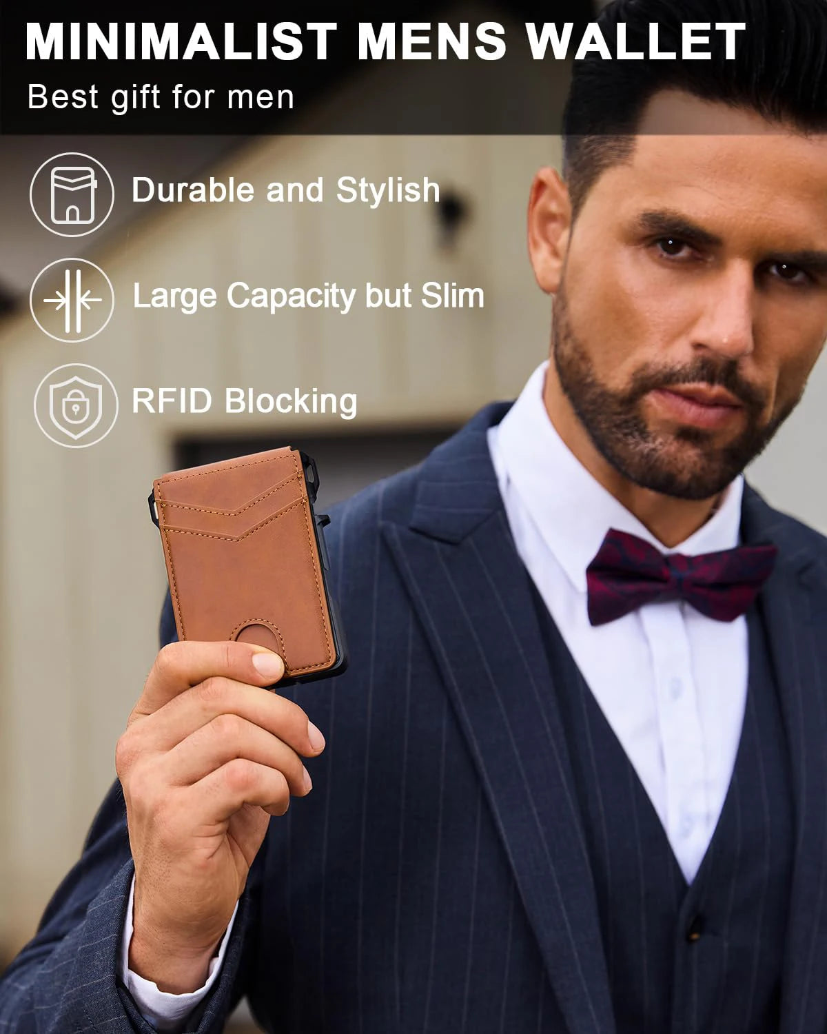 Hot Sale Men's Minimalist Card Holder Carbon Fiber for Pop RFID Wallet Anti-theft & Anti-rfid Leather Metal Aluminum Cash Folder