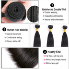 20A Bone Straight Bundle With Closure 4X4 5x5 13x4 Lace Frontal Real Virgin Raw Brazilian Human Hair Weave Bundles 3/4 Bundle