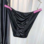 Plus-size Sexy Light Luxury Soft Smooth Underwear That Covers Hips Mid-waisted Triangle Pants Women's Cotton Crotch Breathable