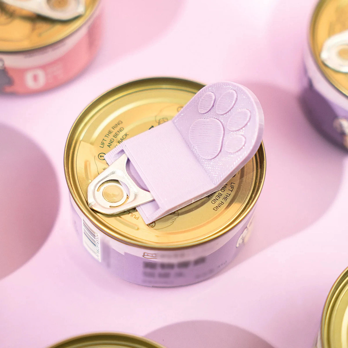 3D Printed Creative Cat Paw Shaped Pet Food Can Opener, Multifunctional Portable Cat Food Can Opener, Safe and Easy to Grip