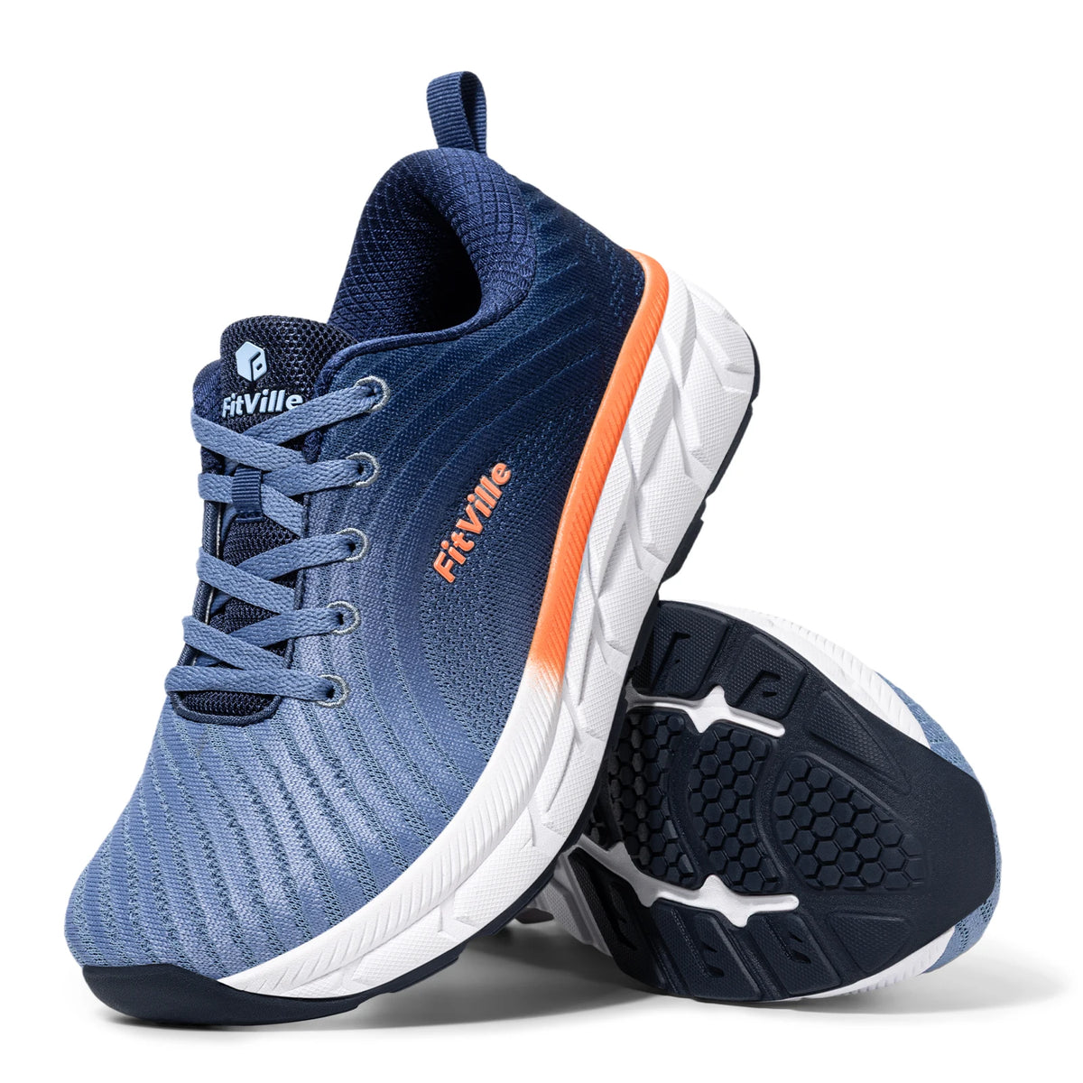FitVille Men's Running Shoes Comfortable Wide Toe Box Walking Jogging Shoes Cushioning Man Sports Sneakers for Men Lightweight