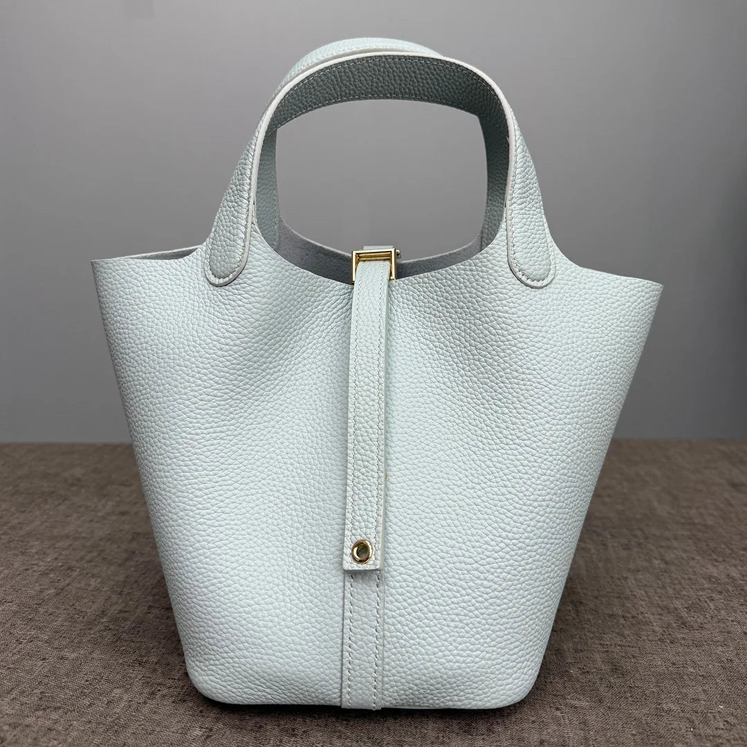 Brand Bucket Bag 18 22CM Women's Bags Trend 2026 Handbag Genuine Leather Luxury Designer Hand Bag Ladies New In Tote Bag