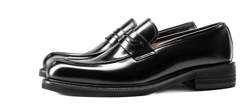 Men's Shoes Business Casual Leather Shoes Genuine Leather Comfortable Soft Sole Low Cut Loafers British Style